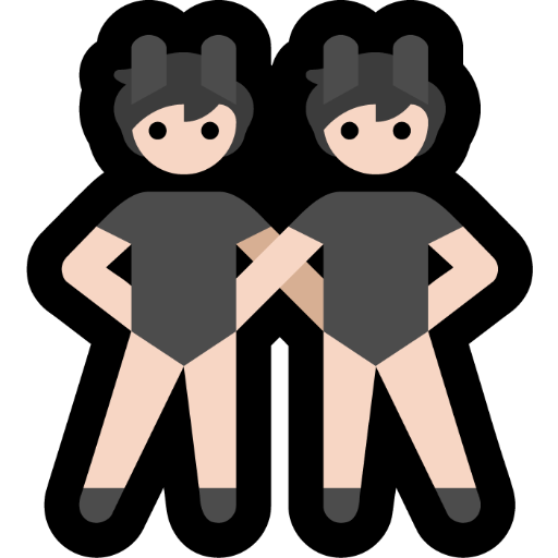 people with bunny ears: light skin tone as rendered by Microsoft