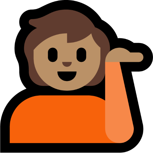 Person Tipping Hand: Medium Skin Tone, the design in this release