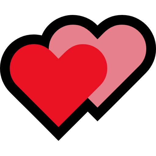 Zwei Herzen as drawn by Microsoft in Windows 11