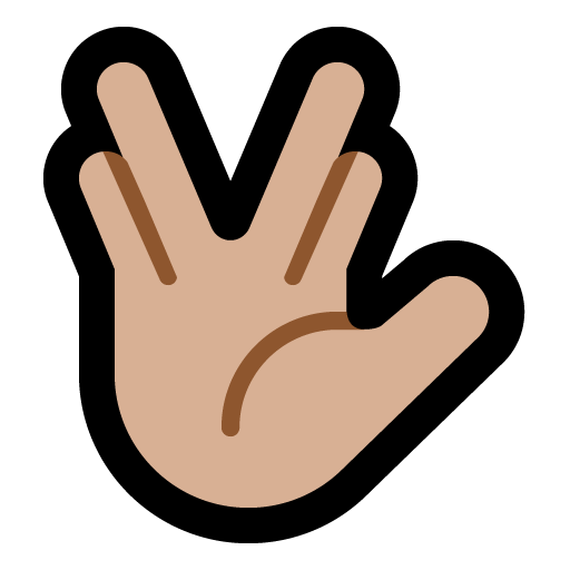 Vulcan Salute: Medium-Light Skin Tone, the design in this release