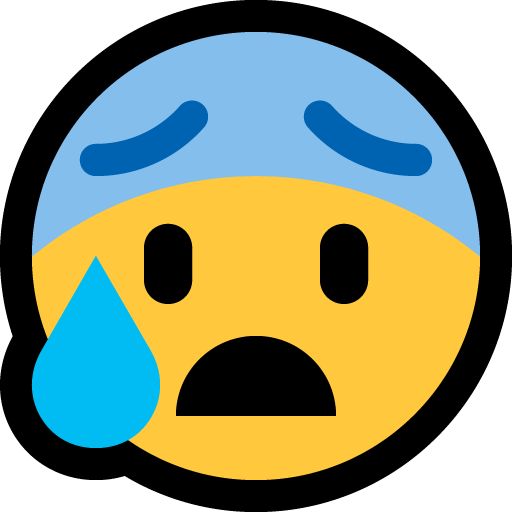 Anxious Face with Sweat, the previous design