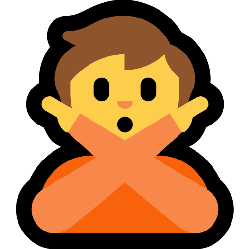 Person Gesturing NO as drawn by Microsoft in Windows 11