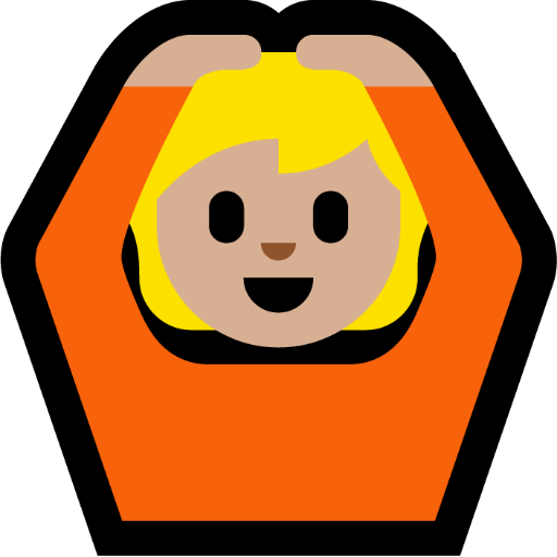 Person Gesturing OK: Medium-Light Skin Tone, the design in this release