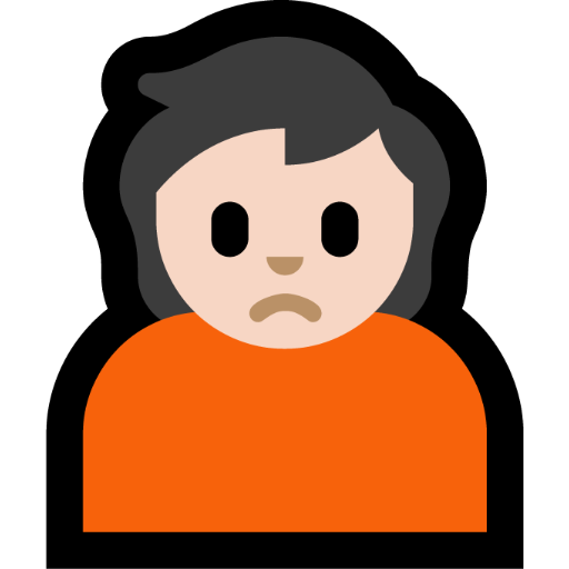 Person Frowning: Light Skin Tone, the design in this release