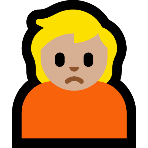 Person Frowning: Medium-Light Skin Tone, the design in this release