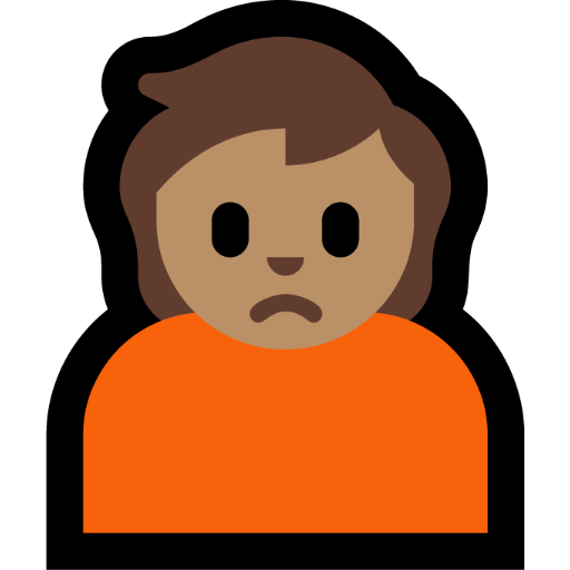 Person Frowning: Medium Skin Tone, the design in this release