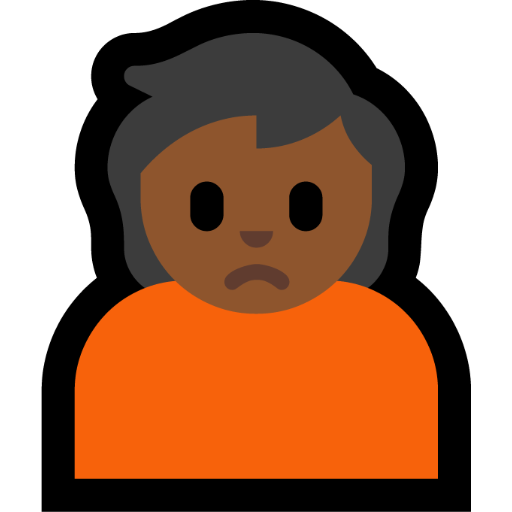 Person Frowning: Medium-Dark Skin Tone, the design in this release