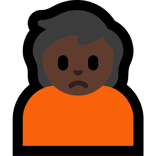 Person Frowning: Dark Skin Tone, the design in this release