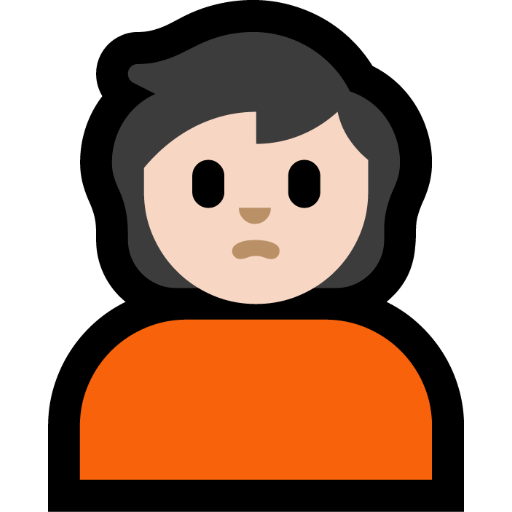 Person Pouting: Light Skin Tone, the design in this release