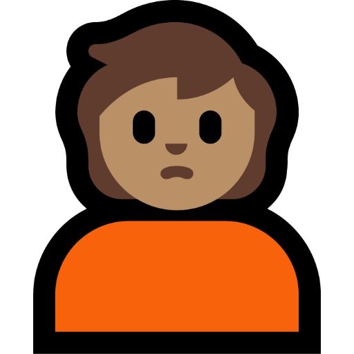 Person Pouting: Medium Skin Tone, the design in this release