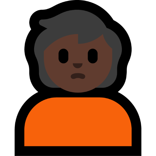 Person Pouting: Dark Skin Tone, the design in this release