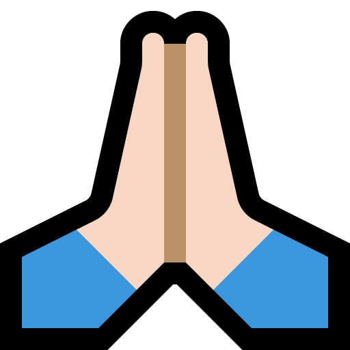 Folded Hands: Light Skin Tone, the design in this release