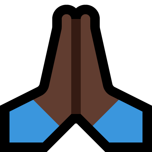 Folded Hands: Dark Skin Tone, the design in this release