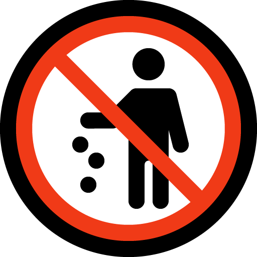 No Littering as drawn by Microsoft in Windows 11
