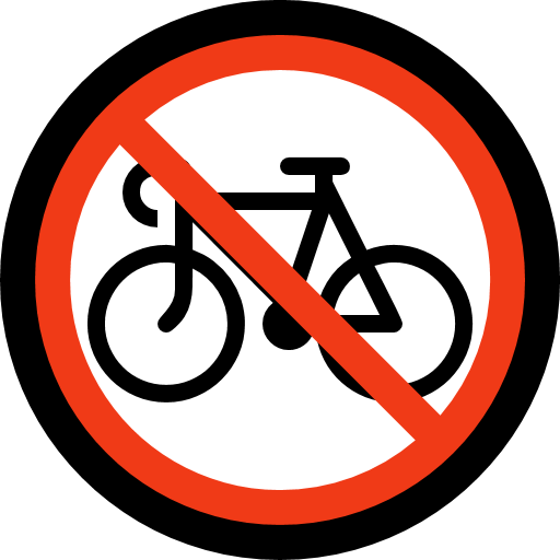 No Bicycles as drawn by Microsoft in Windows 11