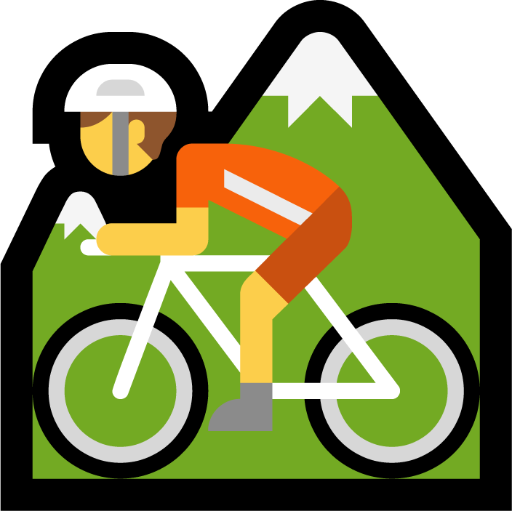 Person Mountain Biking as drawn by Microsoft in Windows 11