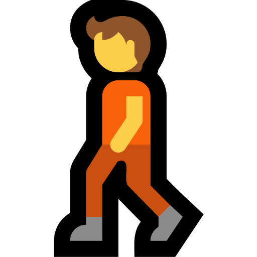 Person Walking as drawn by Microsoft in Windows 11
