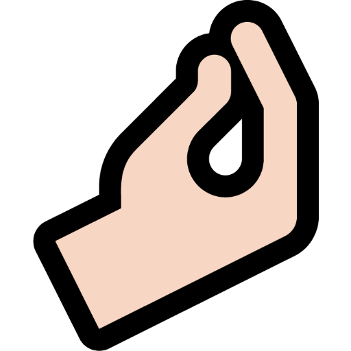 pinched fingers: light skin tone — Microsoft