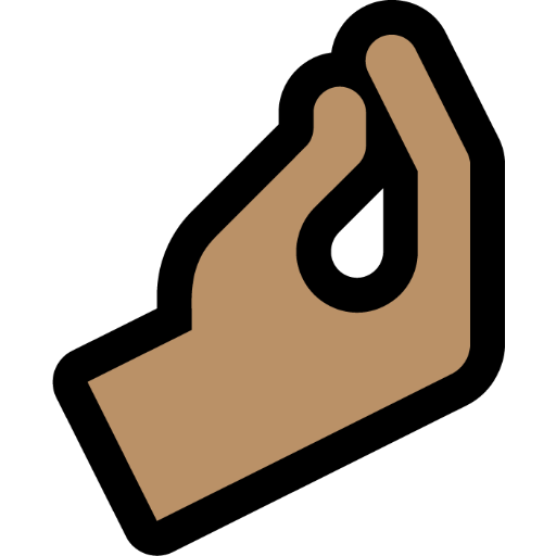 pinched fingers: medium skin tone — Microsoft