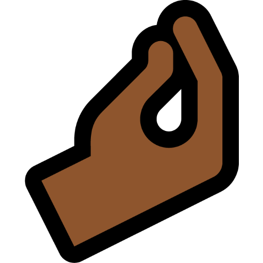 pinched fingers: medium-dark skin tone — Microsoft
