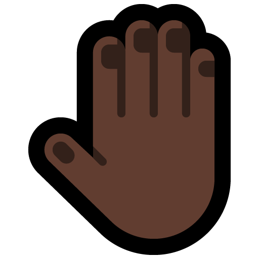 Raised Back of Hand: Dark Skin Tone, the design in this release