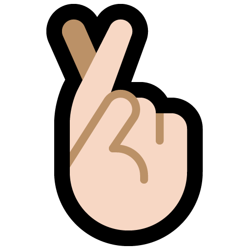 Crossed Fingers: Light Skin Tone, the design in this release