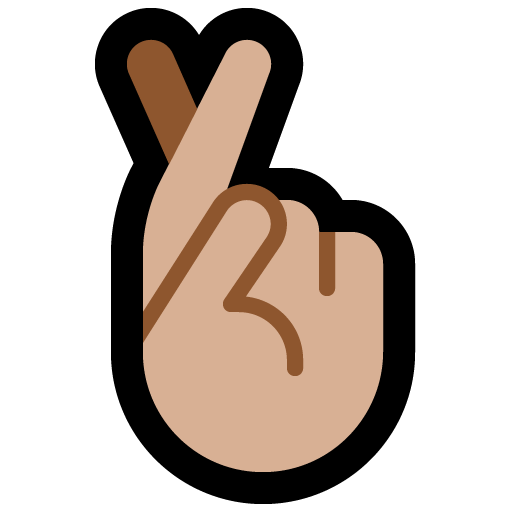 Crossed Fingers: Medium-Light Skin Tone, the design in this release