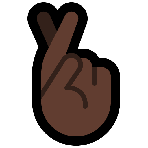 Crossed Fingers: Dark Skin Tone, the design in this release