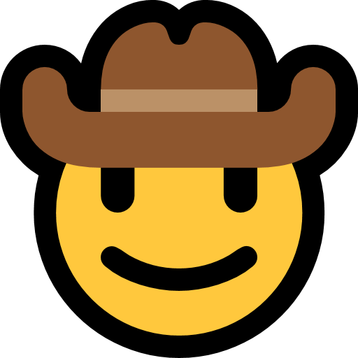 Cowboy Hat Face as drawn by Microsoft in Windows 11