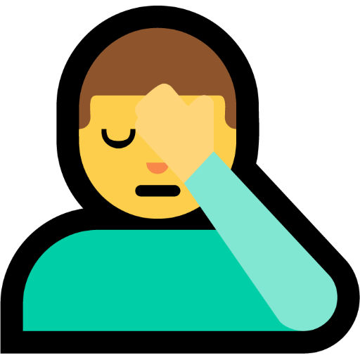 Man Facepalming as drawn by Microsoft in Windows 11