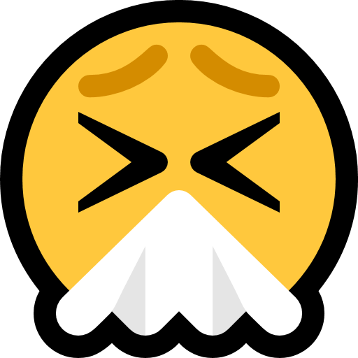 재채기하는 얼굴 as drawn by Microsoft in Windows 11