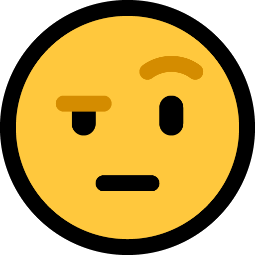 Face with Raised Eyebrow as drawn by Microsoft in Windows 11