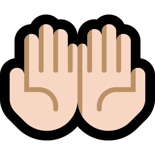 Palms up Together: Light Skin Tone, the design in this release