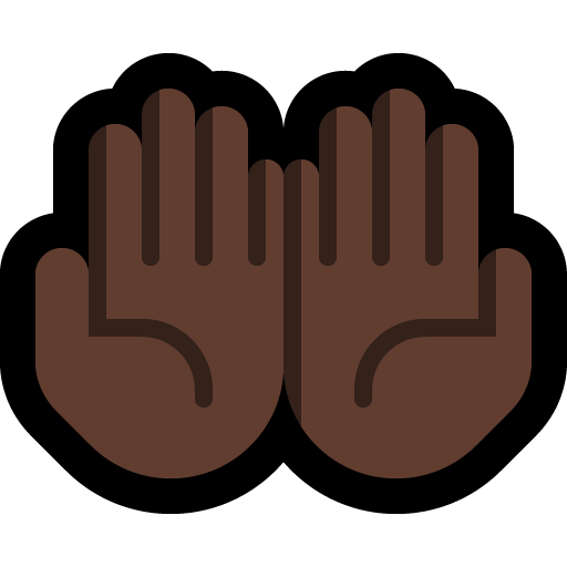 Palms up Together: Dark Skin Tone, the design in this release