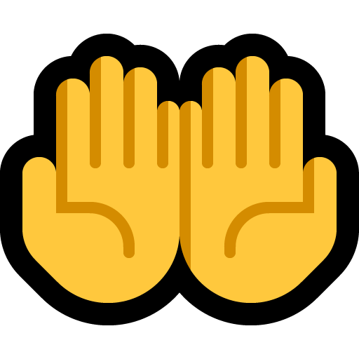 Palms up Together as drawn by Microsoft in Windows 11