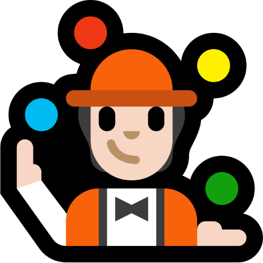 Person Juggling: Light Skin Tone, the design in this release