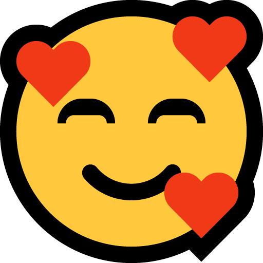 Smiling Face with Hearts, the previous design