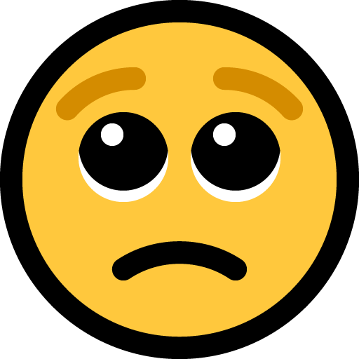 Pleading Face as drawn by Microsoft in Windows 11