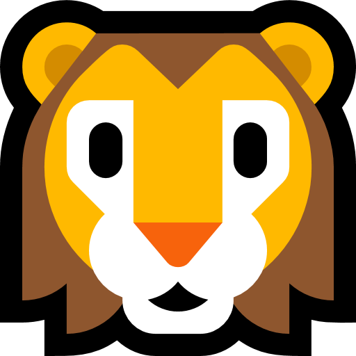 Lion as drawn by Microsoft in Windows 11