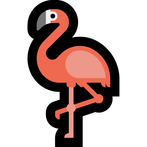 Flamingo as drawn by Microsoft in Windows 11