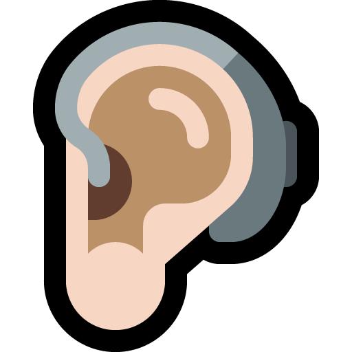 Ear with Hearing Aid: Light Skin Tone, the design in this release