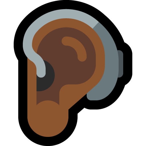 Ear with Hearing Aid: Medium-Dark Skin Tone, the design in this release