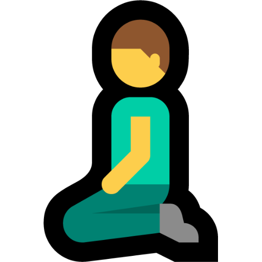 Man Kneeling as drawn by Microsoft in Windows 11