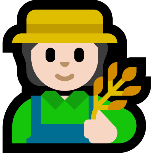 farmer: light skin tone — Microsoft