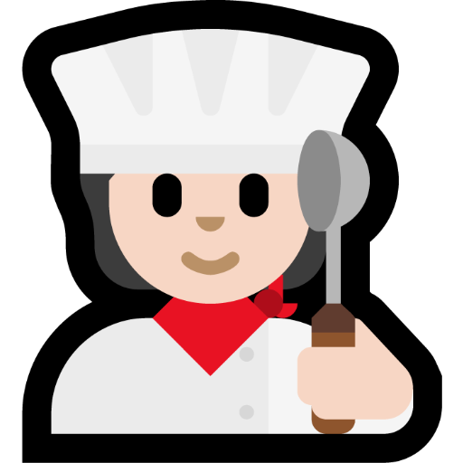 cook: light skin tone — Microsoft