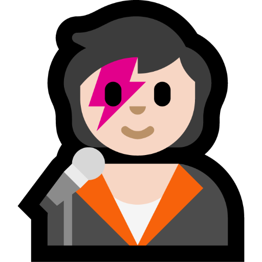 singer: light skin tone — Microsoft