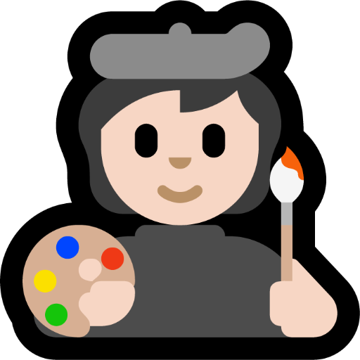 artist: light skin tone — Microsoft