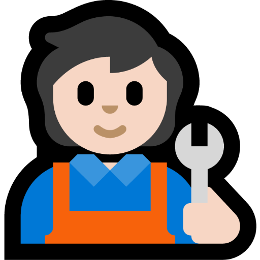 mechanic: light skin tone — Microsoft