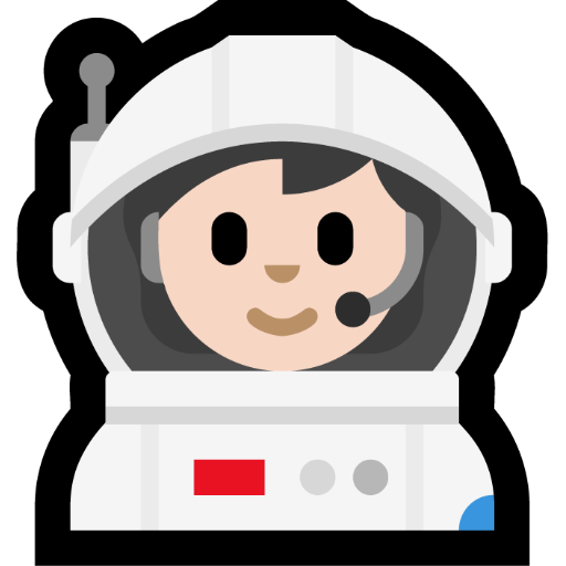astronaut: light skin tone — Microsoft