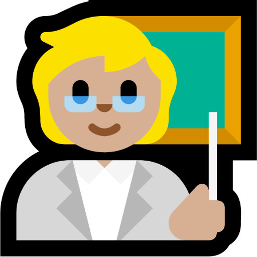 teacher: medium-light skin tone — Microsoft
